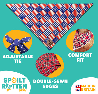 The Washington - American Flag Tied Dog Bandana