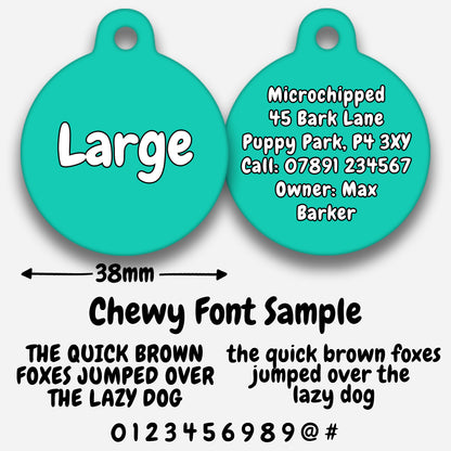 Turquoise - Pet ID Tag