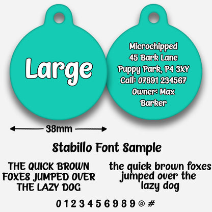 Turquoise - Pet ID Tag