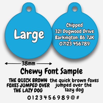 Blue Plain Colour - Pet ID Tag