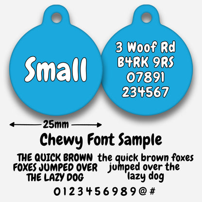 Blue Plain Colour - Pet ID Tag