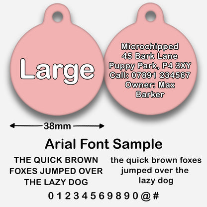 Blush Pink Plain Colour - Pet ID Tag