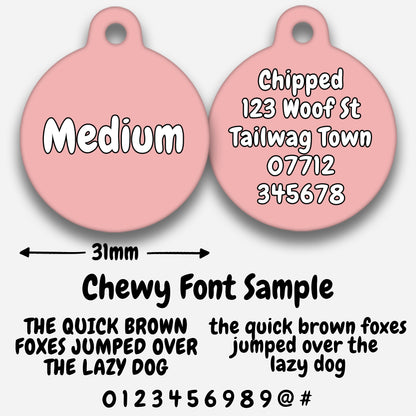Blush Pink Plain Colour - Pet ID Tag