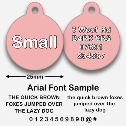 Blush Pink Plain Colour - Pet ID Tag
