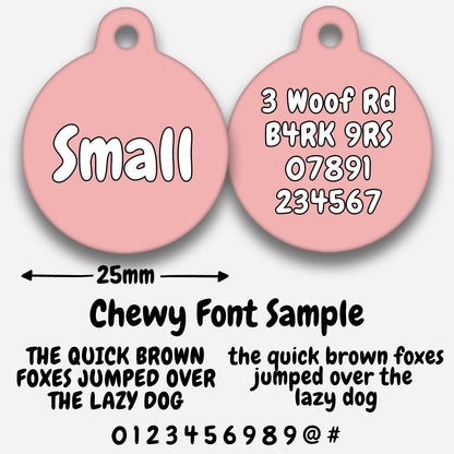 Blush Pink Plain Colour - Pet ID Tag