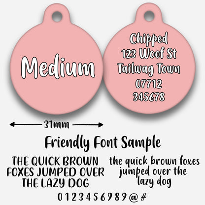 Blush Pink Plain Colour - Pet ID Tag