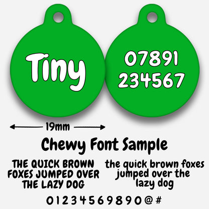 Green Plain Colour - Pet ID Tag