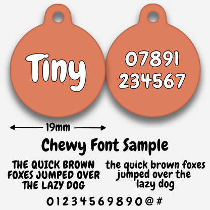 Peach Plain Colour - Pet ID Tag