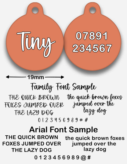 Peach Plain Colour - Pet ID Tag