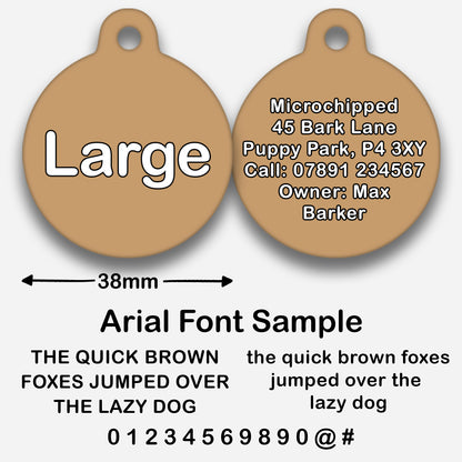Tan - Pet ID Tag
