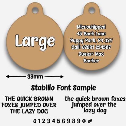 Tan - Pet ID Tag