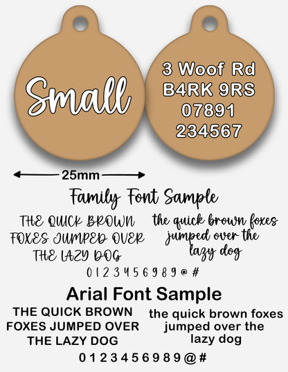 Tan - Pet ID Tag