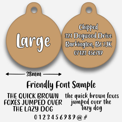 Tan - Pet ID Tag