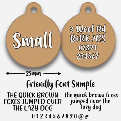 Tan - Pet ID Tag