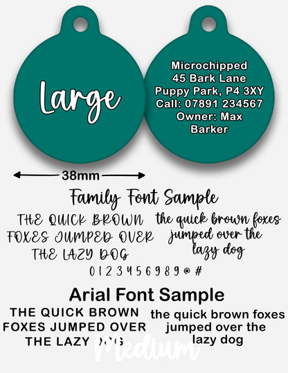 Teal - Pet ID Tag