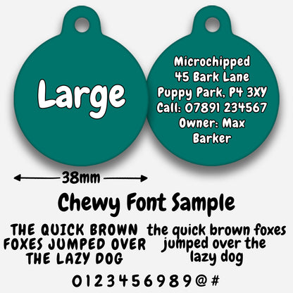 Teal - Pet ID Tag