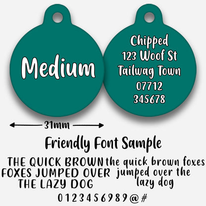 Teal - Pet ID Tag