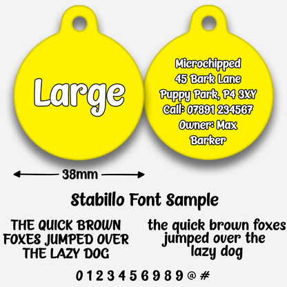 Yellow - Pet ID Tag
