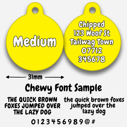 Yellow - Pet ID Tag