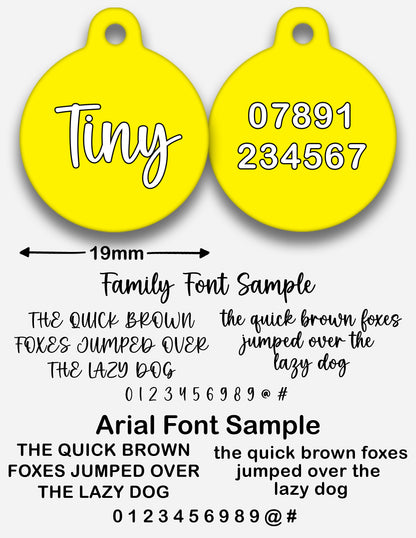 Yellow - Pet ID Tag