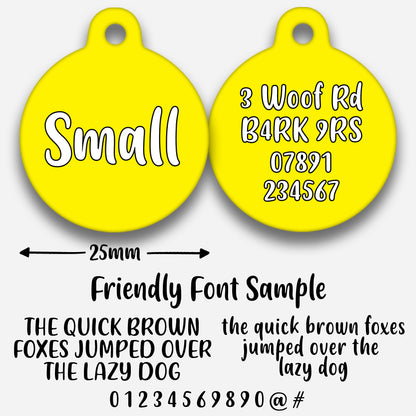 Yellow - Pet ID Tag