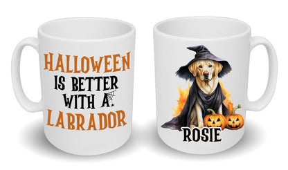 Halloween Is Better With A Golden Labrador Dog Mug & Any Name