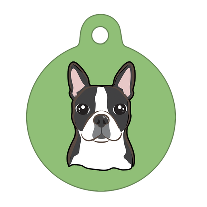 25mm Diameter Small Size - Boston Terrier Dog