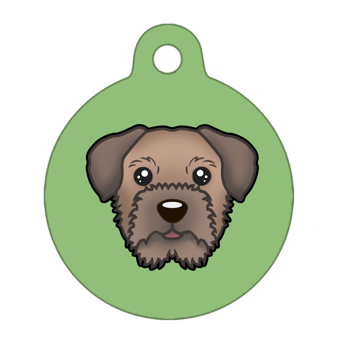 25mm Diameter Small Size - Border Terrier Dog