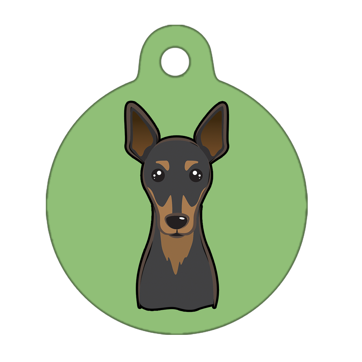 19mm Diameter Tiny Size - Pinscher Dog