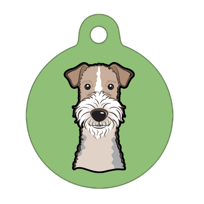 19mm Diameter Tiny Size - Wire Fox Terrier Dog
