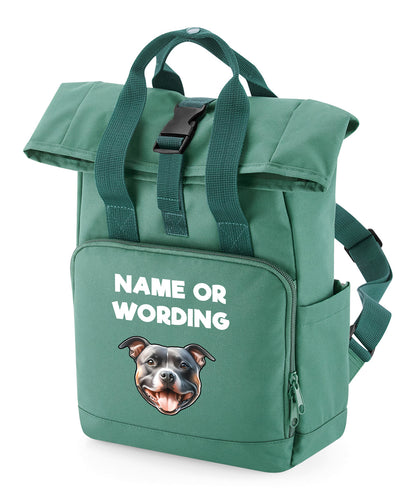 Travel Rucksack 9 Litres Sage Green Any Breed Backpack With Custom Personalised Dog Name