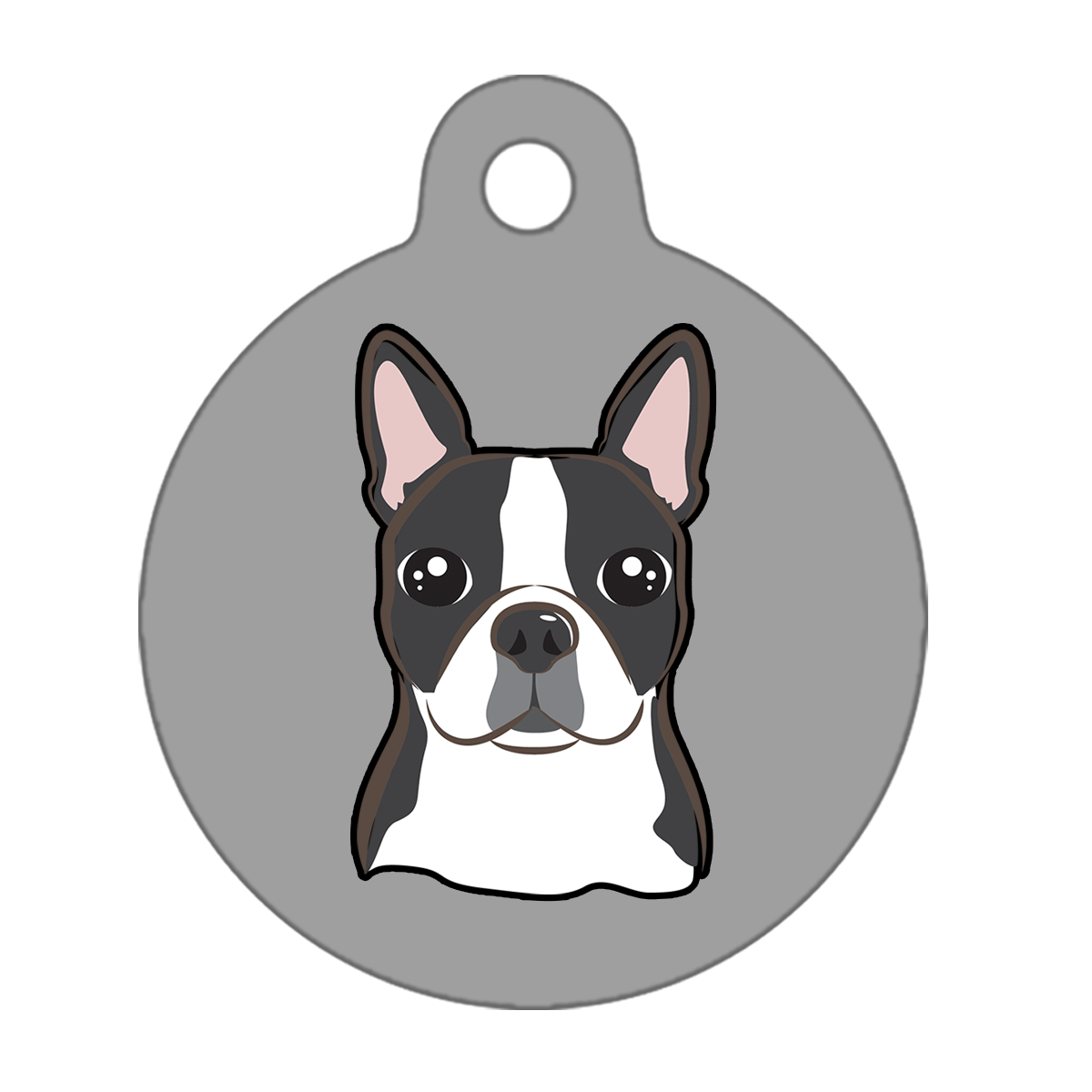 25mm Diameter Small Size - Boston Terrier Dog