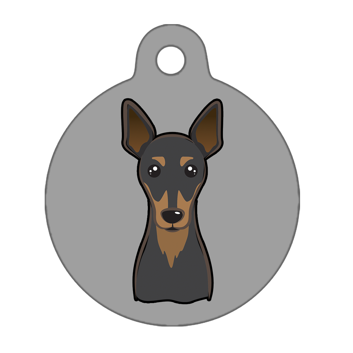 38mm Diameter Large Size - Pinscher Dog
