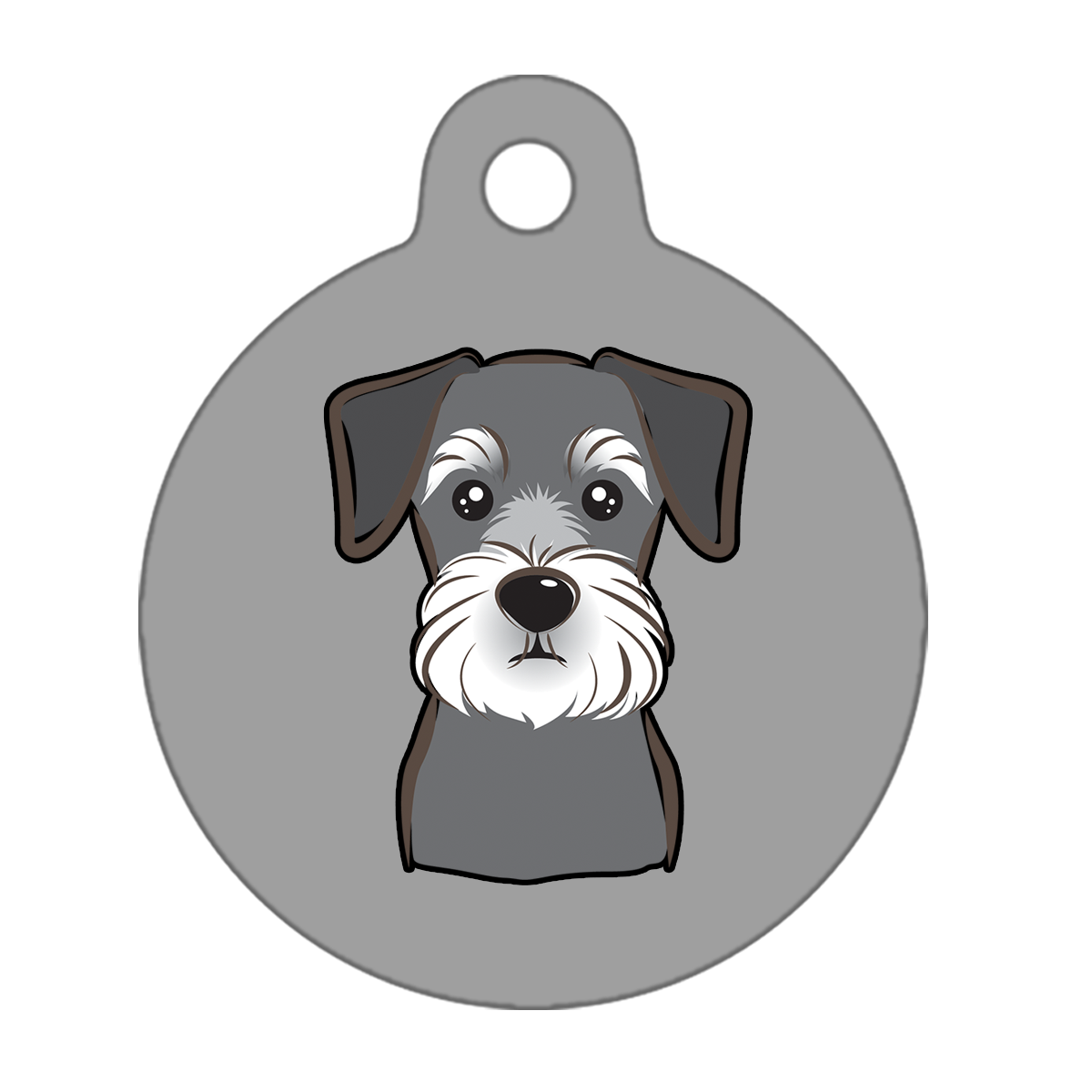 19mm Diameter Tiny Size - Schnauzer Dog