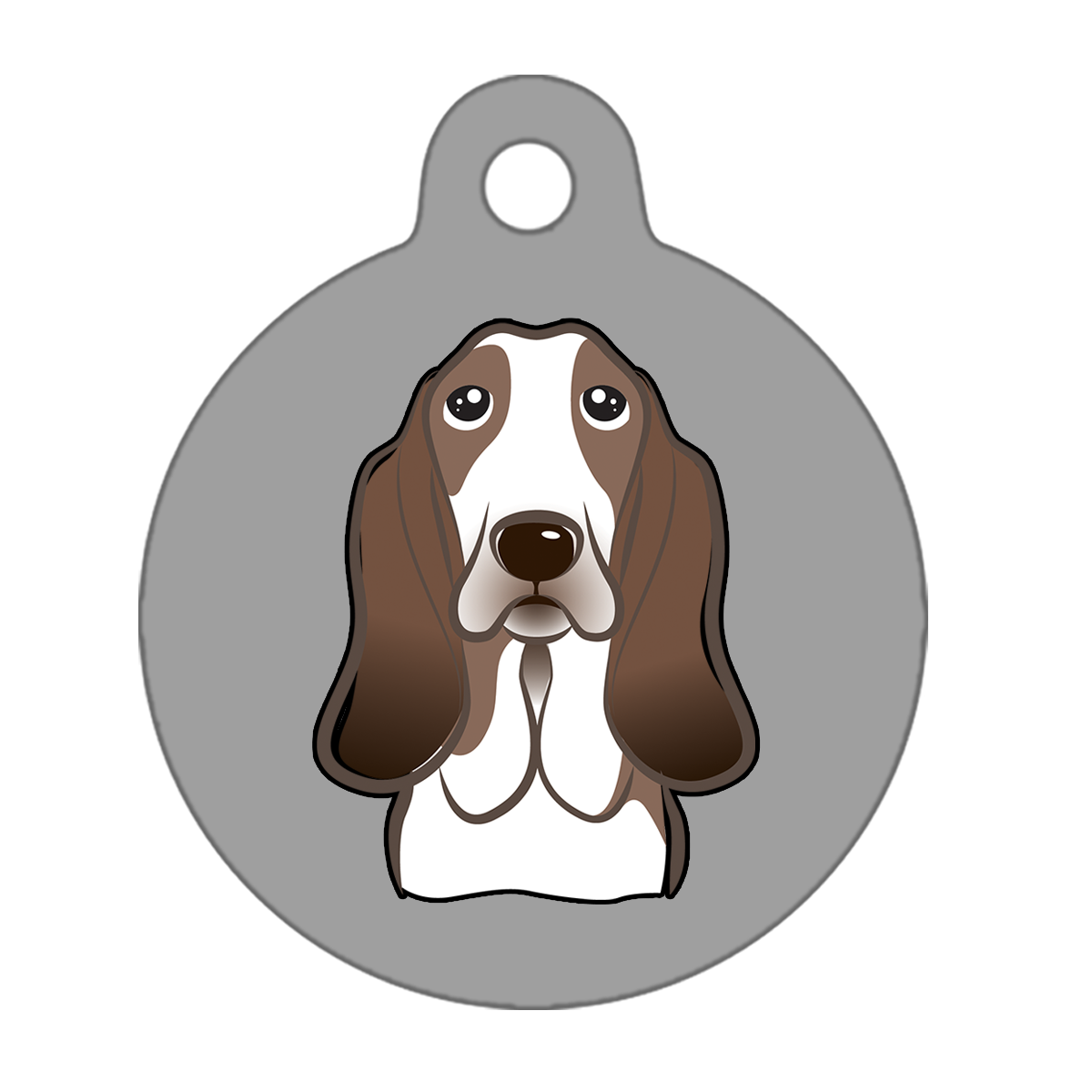 19mm Diameter Tiny Size - Basset Hound Dog