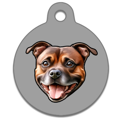 25mm Diameter Small Size - Staffie Dog