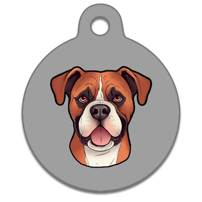 25mm Diameter Small Size - Boxer Dog