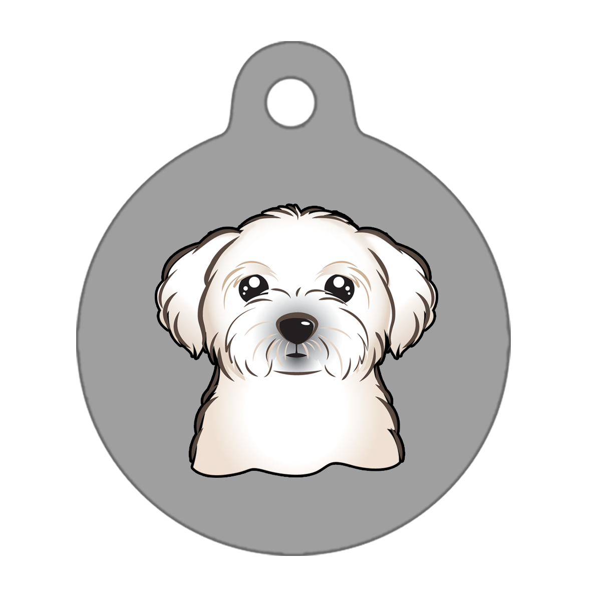 25mm Diameter Small Size - Maltese Dog