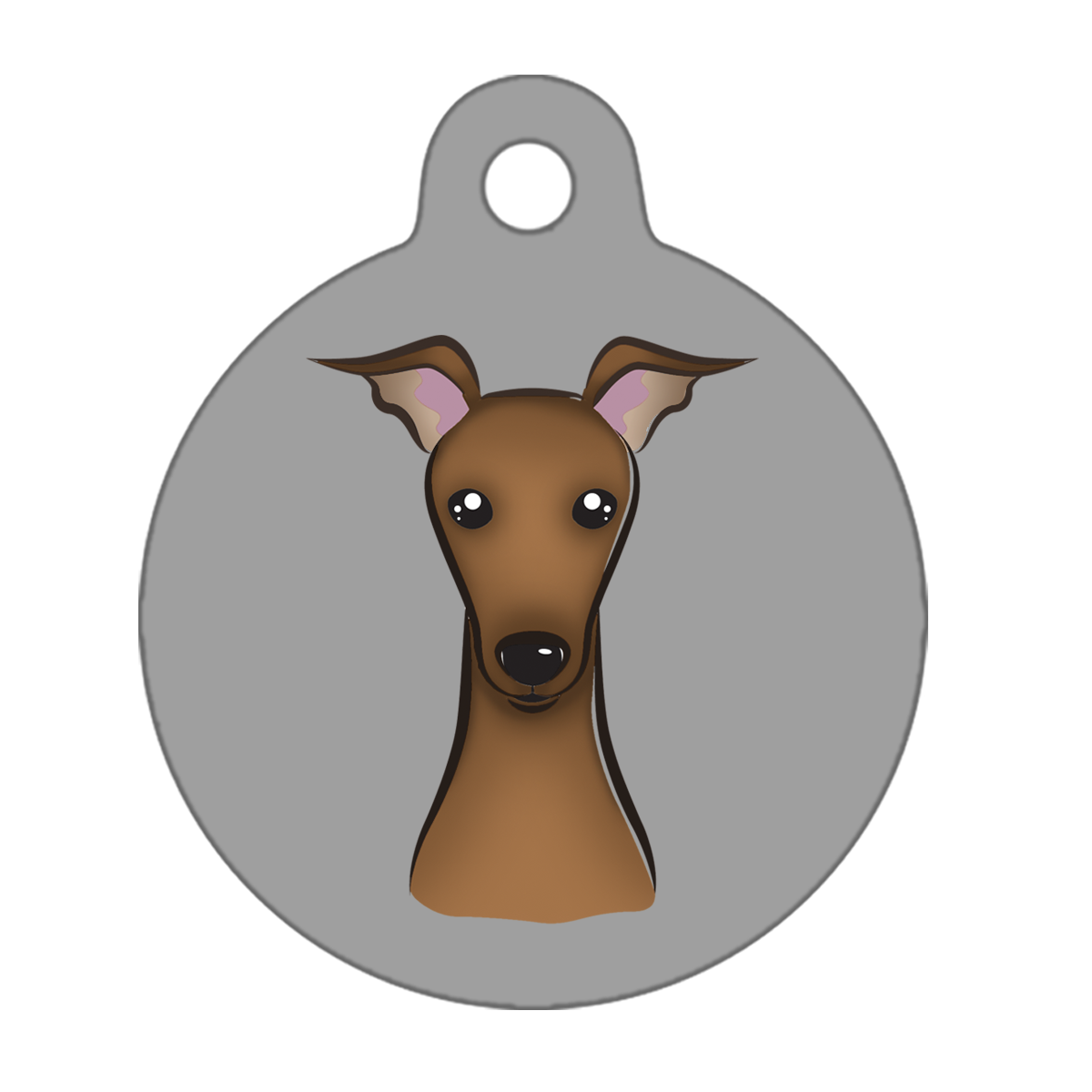 19mm Diameter Tiny Size - Whippet Dog