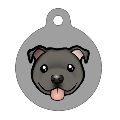 25mm Diameter Small Size - Staffie Cartoon Dog