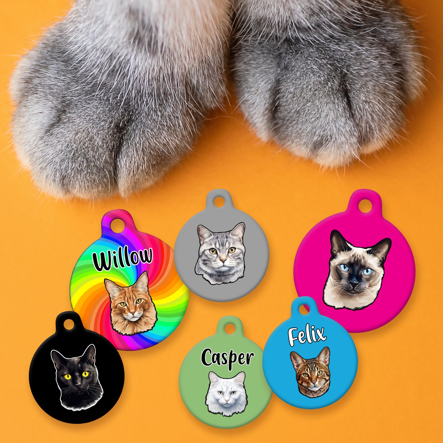 19mm Diameter Tiny Size - Balinese Cat