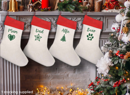 Personalised Christmas Stocking Choose Your Name & Design