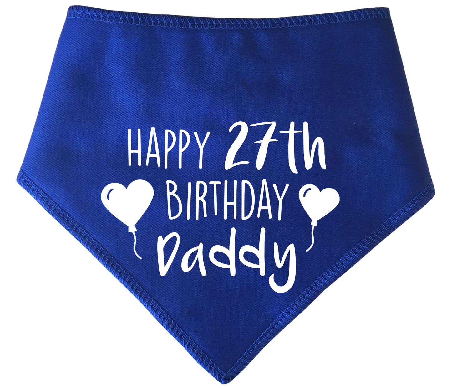 Happy Birthday Daddy Any Age Heart Balloons Dog Bandana