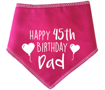 Happy Birthday Dad With Any Age Dog Bandana