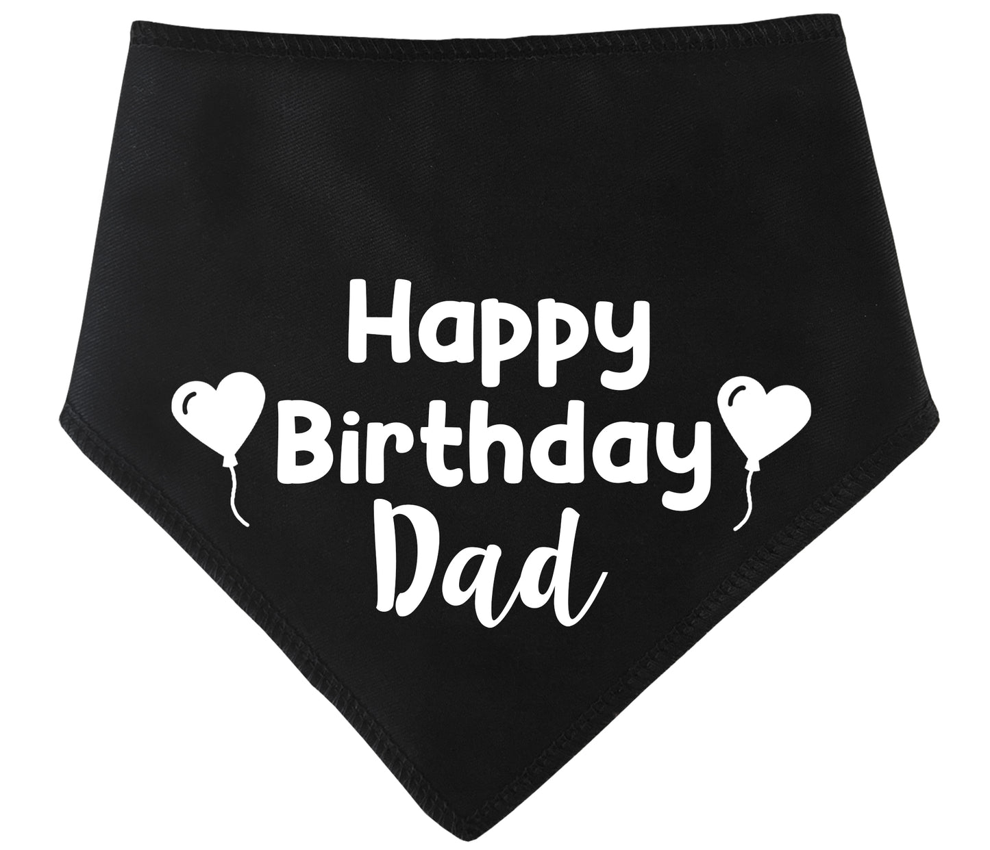Happy Birthday Dad Heart Balloons Dog Bandana