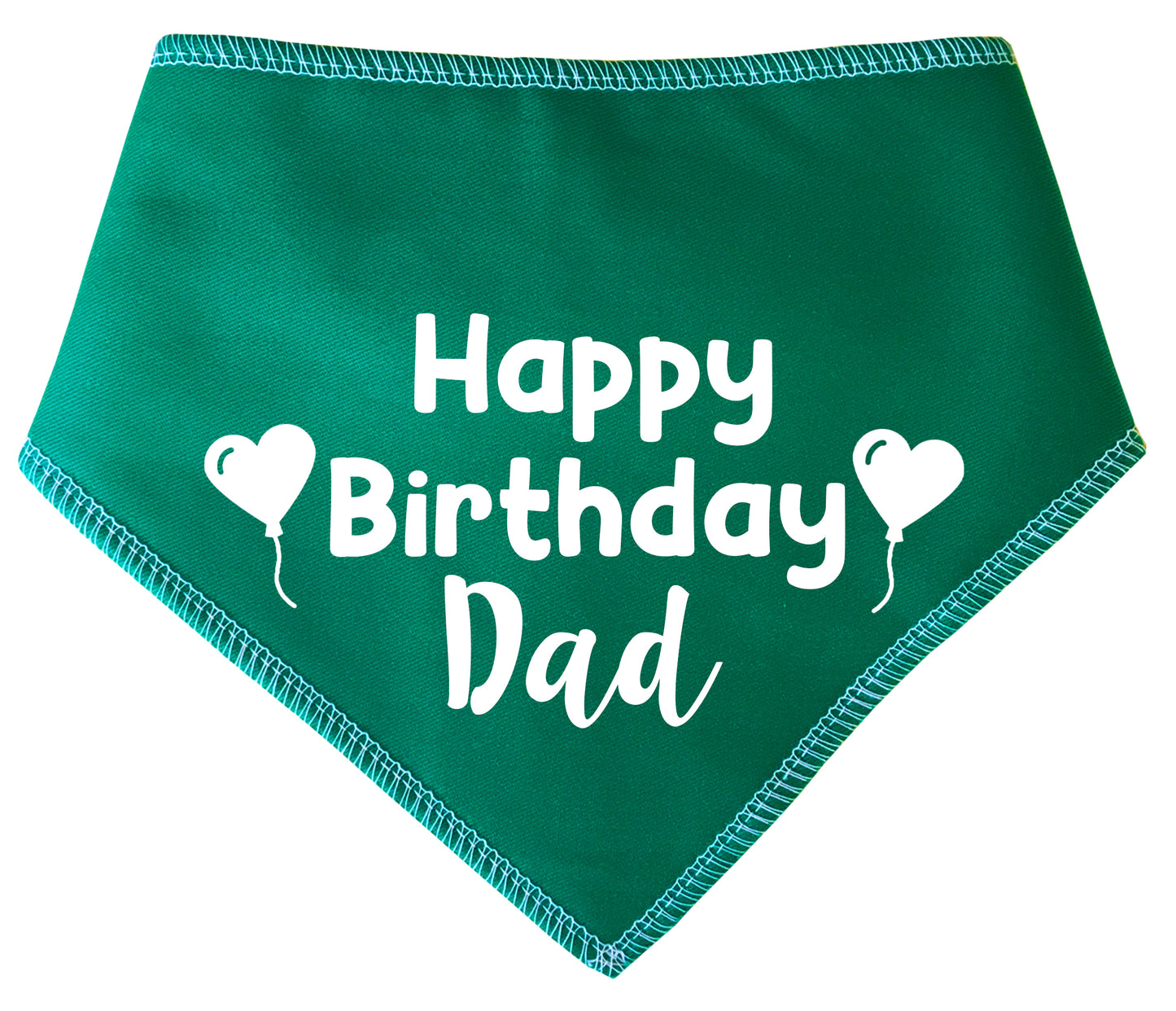 Happy Birthday Dad Heart Balloons Dog Bandana