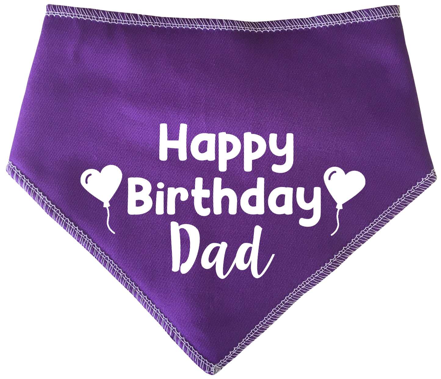 Happy Birthday Dad Heart Balloons Dog Bandana