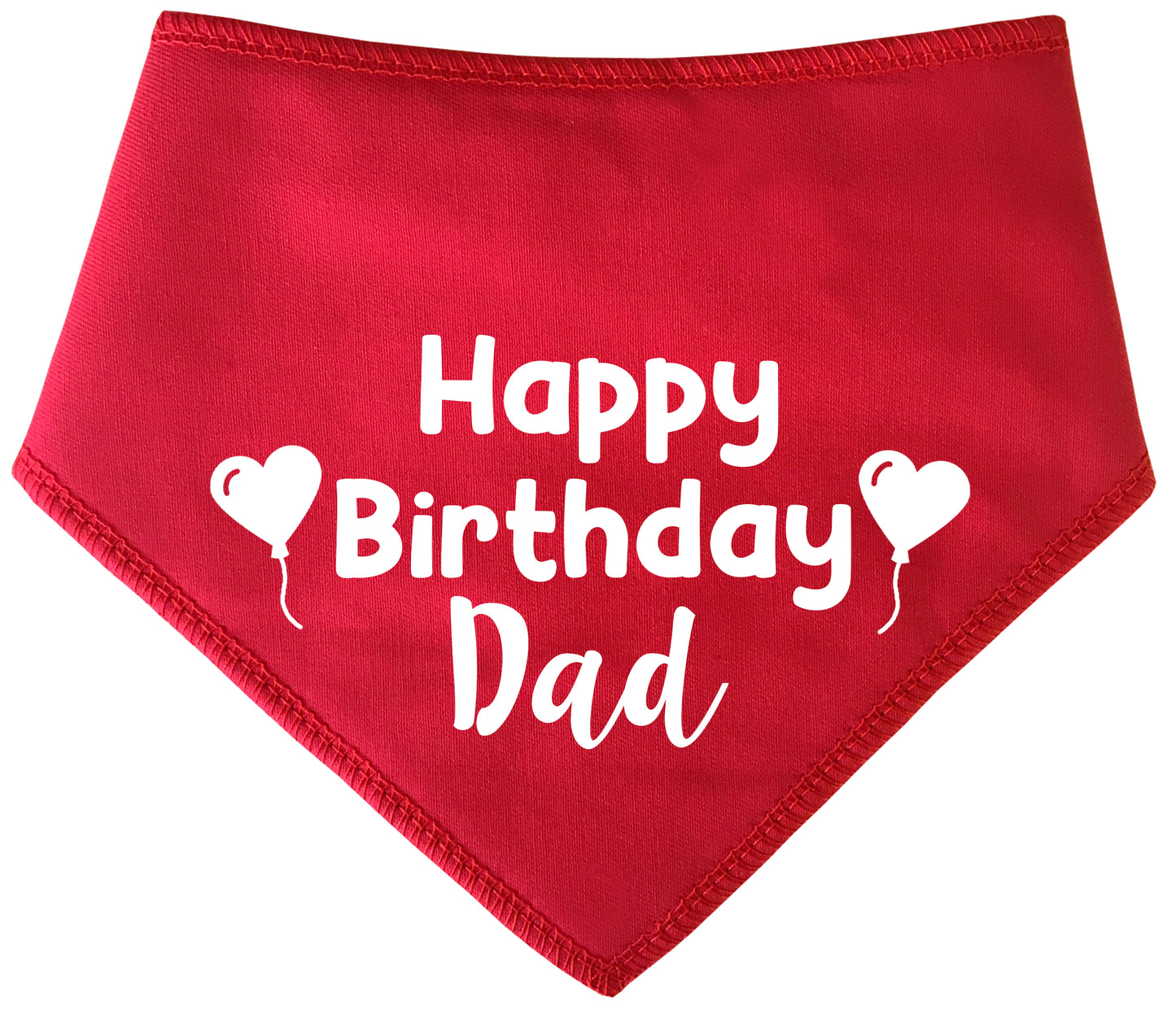 Happy Birthday Dad Heart Balloons Dog Bandana
