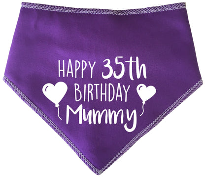 Happy Birthday Mummy With Any Age Dog Bandana