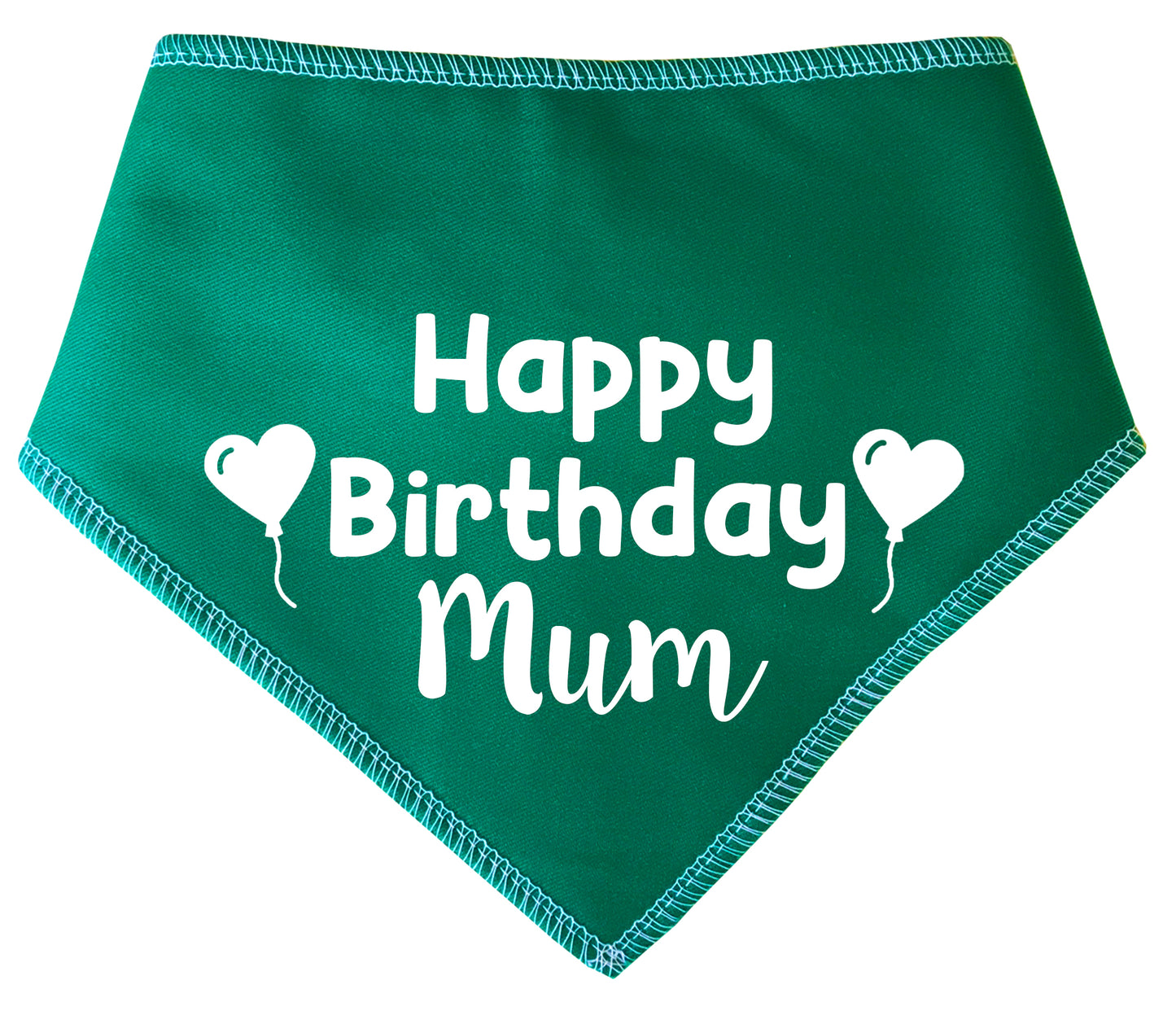 Happy Birthday Mum Heart Balloons Dog Bandana